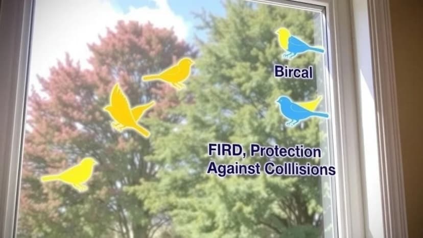 Klistermärken fåglar för fönstret Biltema