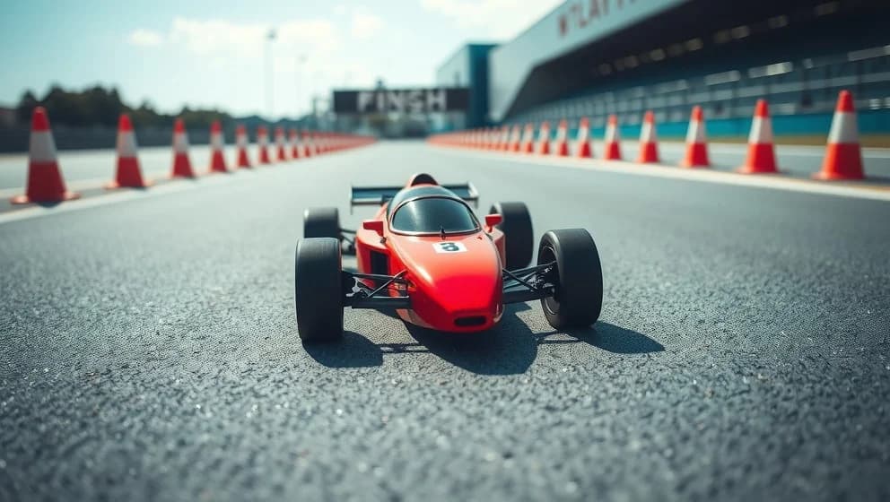 Radiostyrd bil som kör 160 km/h