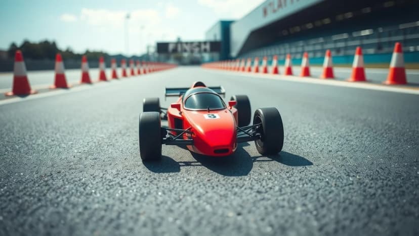 Radiostyrd bil som kör 160 km/h