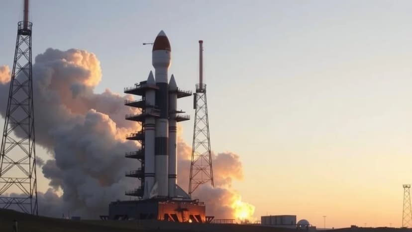 Rymdraket uppskjutning idag på väg mot rymden