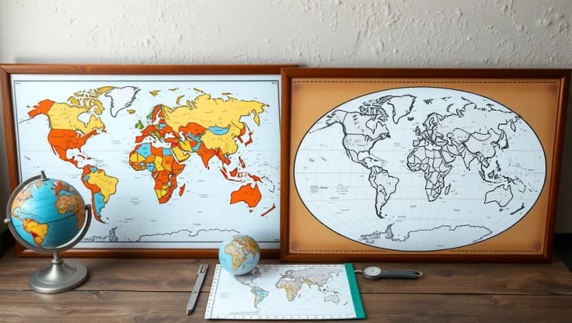 Världskarta med riktiga proportioner